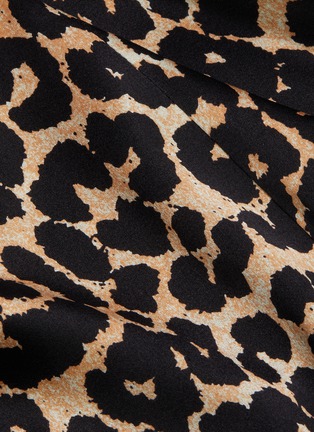 Detail View - Click To Enlarge - GANNI - Animal Print Silk Satin Skirt