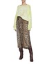 Figure View - Click To Enlarge - GANNI - Animal Print Silk Satin Skirt