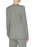 Back View - Click To Enlarge - RACIL - Collarless slant pocket stripe suiting jacket