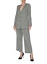 Figure View - Click To Enlarge - RACIL - Collarless slant pocket stripe suiting jacket