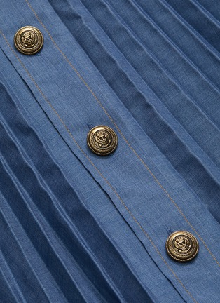 Detail View - Click To Enlarge - PHILOSOPHY DI LORENZO SERAFINI - Button front pleated midi skirt