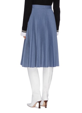 Back View - Click To Enlarge - PHILOSOPHY DI LORENZO SERAFINI - Button front pleated midi skirt