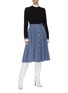 Figure View - Click To Enlarge - PHILOSOPHY DI LORENZO SERAFINI - Button front pleated midi skirt