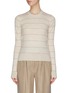 Main View - Click To Enlarge - VINCE - Striped cashmere fitted crew top