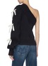 Back View - Click To Enlarge - HELLESSY - One shoulder ribbon embellished rib knit sweater