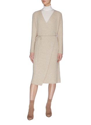 Figure View - Click To Enlarge - VINCE - Ribbed wrap dress