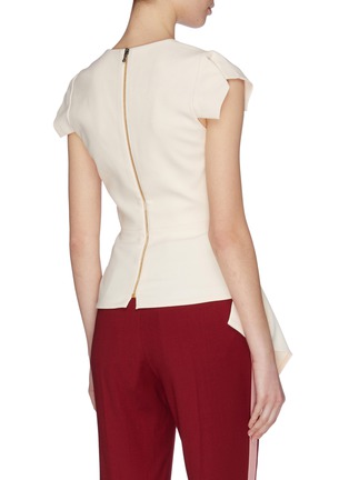 Back View - Click To Enlarge - ROLAND MOURET - 'Breen' Crepe Peplum Top