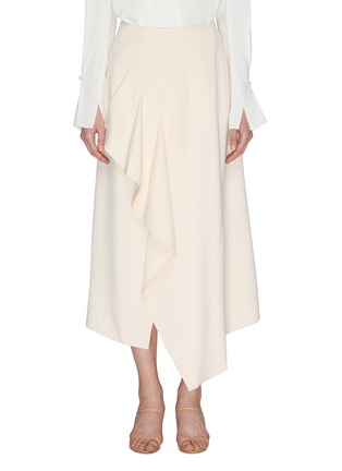 Main View - Click To Enlarge - ROLAND MOURET - 'Kinver' Ruffle Wrap Crepe Skirt