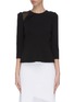Main View - Click To Enlarge - ROLAND MOURET - 'Ashridge' geometric lace panel puff shoulder gathered top