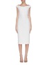 Main View - Click To Enlarge - ROLAND MOURET - 'Amarula' cross front open back dress