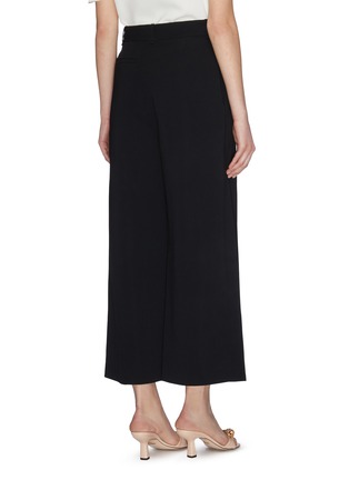 Back View - Click To Enlarge - ROLAND MOURET - Wide Leg Stretch Flared Cropped Pants