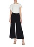 Figure View - Click To Enlarge - ROLAND MOURET - Wide Leg Stretch Flared Cropped Pants