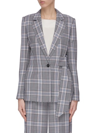 Main View - Click To Enlarge - ROLAND MOURET - 'Belair' check belted blazer