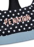 Detail View - Click To Enlarge - P.E NATION - 'Dominion' star print panelled logo performance sports bra