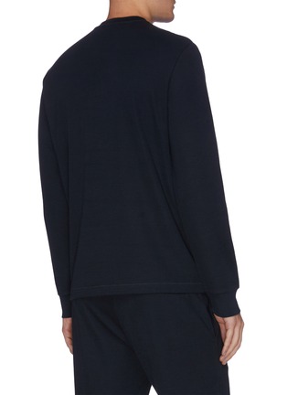 Back View - Click To Enlarge - THEORY - Henley neck long sleeve top