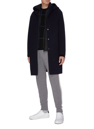Figure View - Click To Enlarge - THEORY - 'Ludwig' doubleface hooded coat