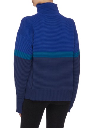 Back View - Click To Enlarge - NAGNATA - High neck colourblock rib knit sweater