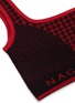 Detail View - Click To Enlarge - NAGNATA - Houndstooth check jacquard panel knit bralette