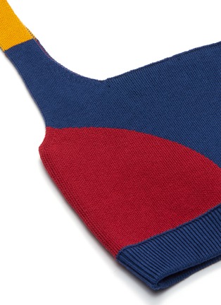 Detail View - Click To Enlarge - NAGNATA - Colourblock knit performance bralet