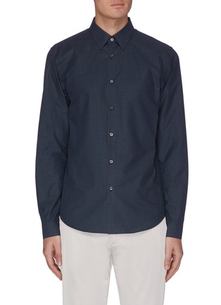 Main View - Click To Enlarge - THEORY - 'Irving' button front shirt