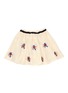 Main View - Click To Enlarge - BONTON - Kids gold lamé pleated skirt