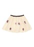 Figure View - Click To Enlarge - BONTON - Kids gold lamé pleated skirt