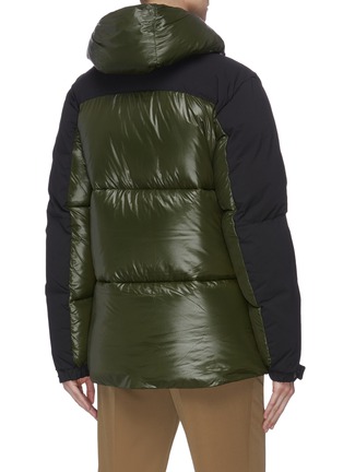 Back View - Click To Enlarge - SAVE THE DUCK - Colourblock panel hooded puffer jacket