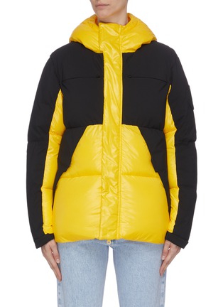 Main View - Click To Enlarge - SAVE THE DUCK - Colourblock panel hooded puffer jacket