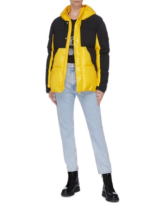 Figure View - Click To Enlarge - SAVE THE DUCK - Colourblock panel hooded puffer jacket