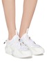 Figure View - Click To Enlarge - JIMMY CHOO - 'Diamond Trail' stretch mesh leather sneakers