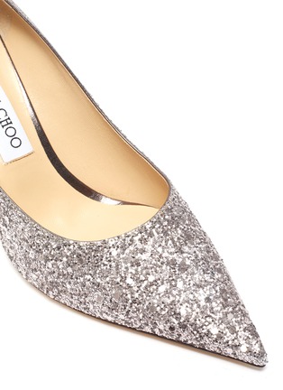 Detail View - Click To Enlarge - JIMMY CHOO - 'Love' glitter pumps