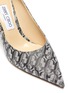 Detail View - Click To Enlarge - JIMMY CHOO - 'Love 85' monogram print glitter leather pumps