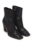 Detail View - Click To Enlarge - JIMMY CHOO - 'Mavin 85' crystal trim glitter ankle boots