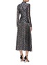 Back View - Click To Enlarge - VICTORIA, VICTORIA BECKHAM - Graphic print metallic pleated midi dress