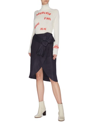 Figure View - Click To Enlarge - VICTORIA, VICTORIA BECKHAM - Bow waist pencil skirt