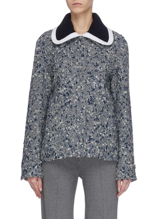 Main View - Click To Enlarge - VICTORIA, VICTORIA BECKHAM - Boucle twill knit jacket