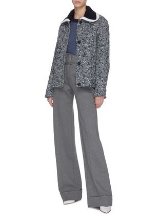 Figure View - Click To Enlarge - VICTORIA, VICTORIA BECKHAM - Boucle twill knit jacket