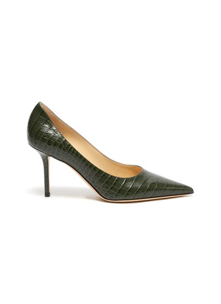 Main View - Click To Enlarge - JIMMY CHOO - 'Love 85' croc embossed leather pumps