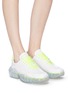 Figure View - Click To Enlarge - JIMMY CHOO - x YK Jeong diamond trail contrast counter sneakers