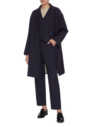 Figure View - Click To Enlarge - BARENA - 'Franco' double button virgin wool suiting pants