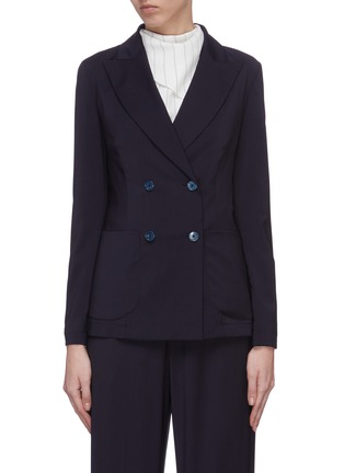 Main View - Click To Enlarge - BARENA - 'Dalia' double breasted virgin wool blazer