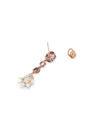 Detail View - Click To Enlarge - BUTLER & WILSON - Amethyst and blue topaz freshwater pearl earrings