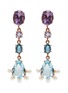 Main View - Click To Enlarge - BUTLER & WILSON - Amethyst and blue topaz freshwater pearl earrings