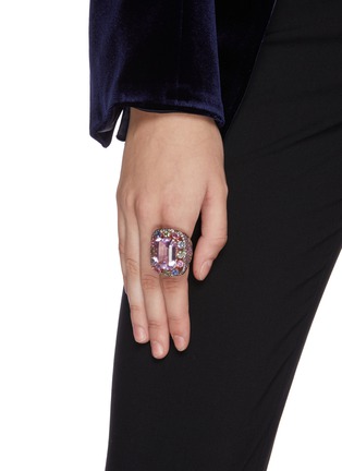 Figure View - Click To Enlarge - BUTLER & WILSON - Amethyst and assorted sapphires ring