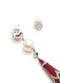 Detail View - Click To Enlarge - BUTLER & WILSON - Ruby green garnet and white topaz earrings