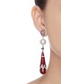 Figure View - Click To Enlarge - BUTLER & WILSON - Ruby green garnet and white topaz earrings