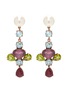 Main View - Click To Enlarge - BUTLER & WILSON - Topaz ruby and peridot freshwater pearl drop earrings