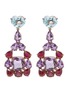 Main View - Click To Enlarge - BUTLER & WILSON - 'Heart' ruby topaz amethyst drop earrings