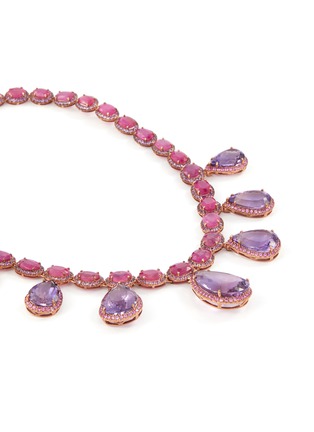 Detail View - Click To Enlarge - BUTLER & WILSON - Ruby and amethyst necklace