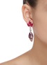 Figure View - Click To Enlarge - BUTLER & WILSON - Ruby topaz amethyst drop earrings